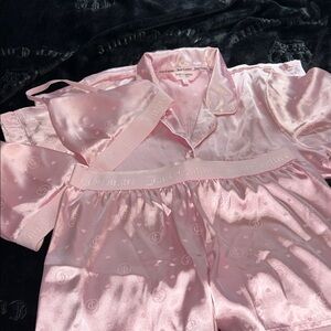 Juicy Couture Light Pink Satin Sleep Set with Bralette
